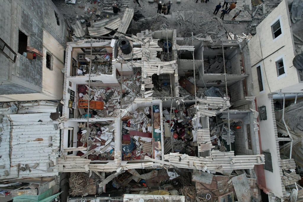 הרס במרכז הרצועה (צילום: REUTERS/Mohammed Fayq Abu Mostafa) הרס ברצועה