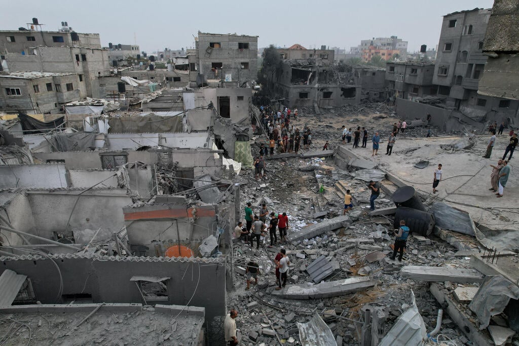 צילום: REUTERS/Mohammed Fayq Abu Mostafa הרס ברצועה