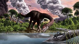איור של דינוזאורים מהתקופה שקדמה להכחדת קרטיקון-פלאוגן 