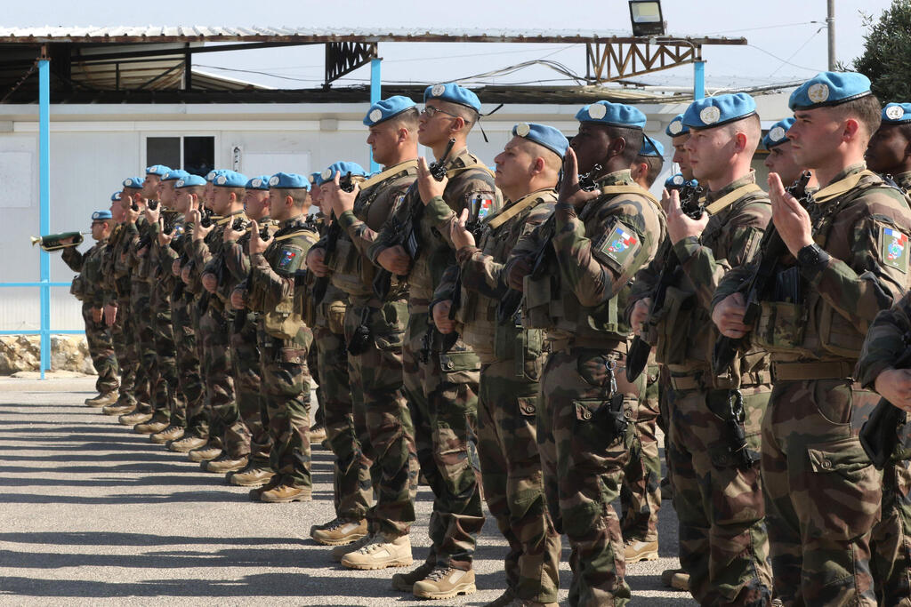כוח יוניפי"ל של האו"ם, שאמון על מניעת החיכוך בדרום לבנון (צילום: Mahmoud ZAYYAT / AFP) לבנון כוח יוניפי"ל חרבות ברזל