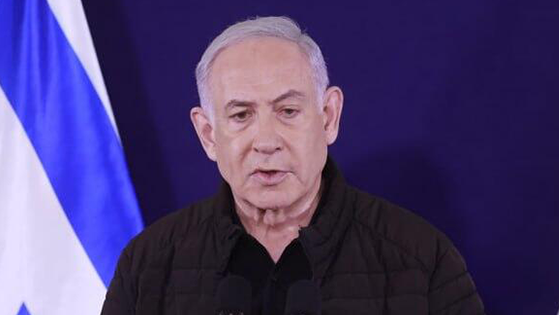 מסיבת עיתונאים של ראש הממשלה בנימין נתניהו, שר הביטחון יואב גלנט ובני גנץ