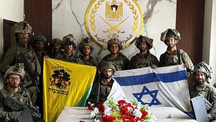 Golani fighters in Hamas military police HQ 