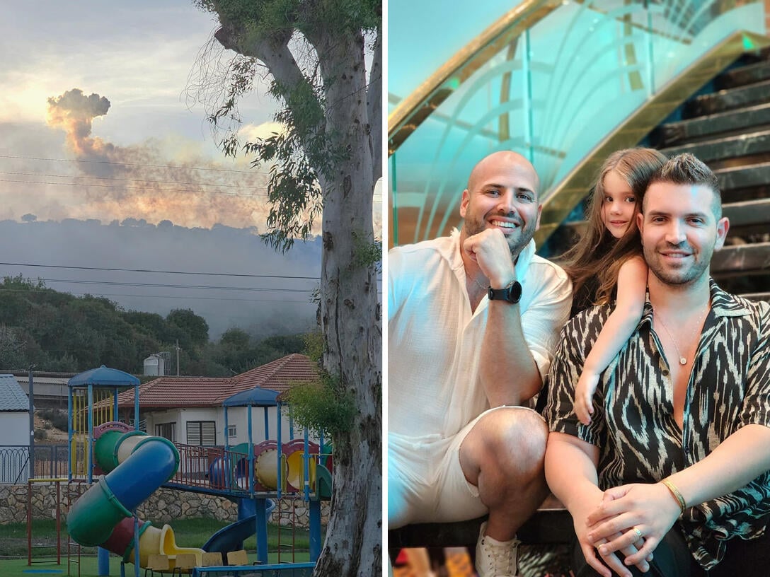 הירי בגבול לבנון, ליד מרגליות, ומשפחתו של ליעד (צילום: ליעד יוסף) הירי בגבול לבנון, ליד מרגליות, ומשפחתו של ליעד