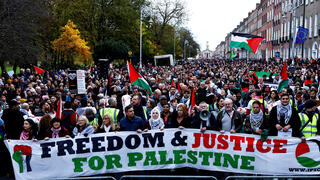 הפגנה פרו-פלסטינית בדבלין