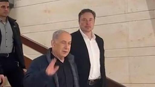 אילון מאסק בביקור בכנסת עם ראש ממשלה בנימין נתניהו