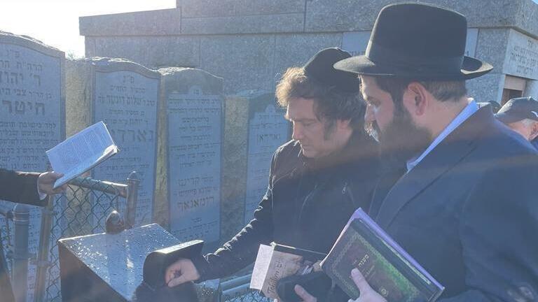 Presidente eleito da Argentina, Javier Milei נשיא ארגנטינה מבקר בבית חב"ד