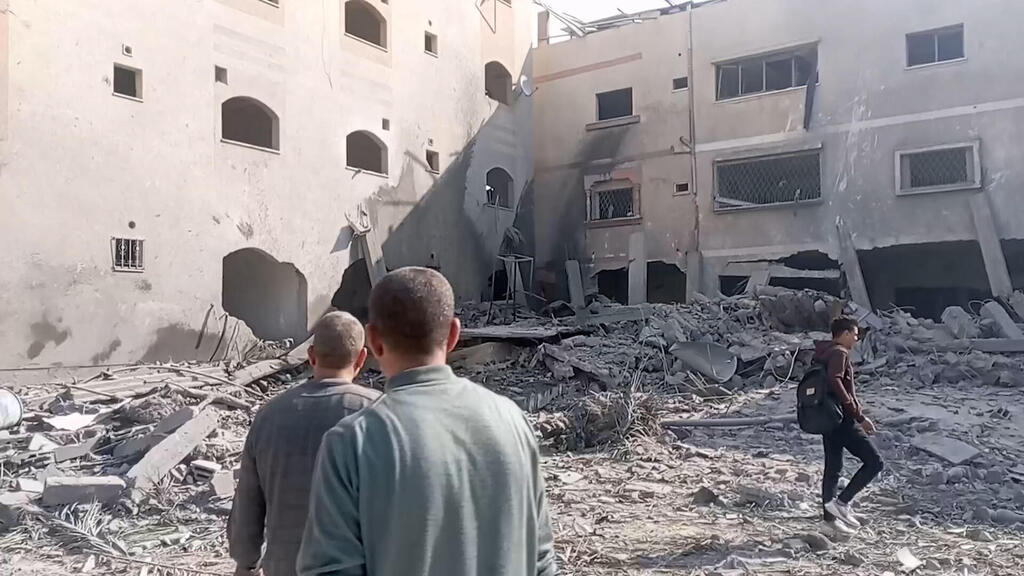 Aftermath of Israeli attack on Gaza's south תקיפה בבני סהילה