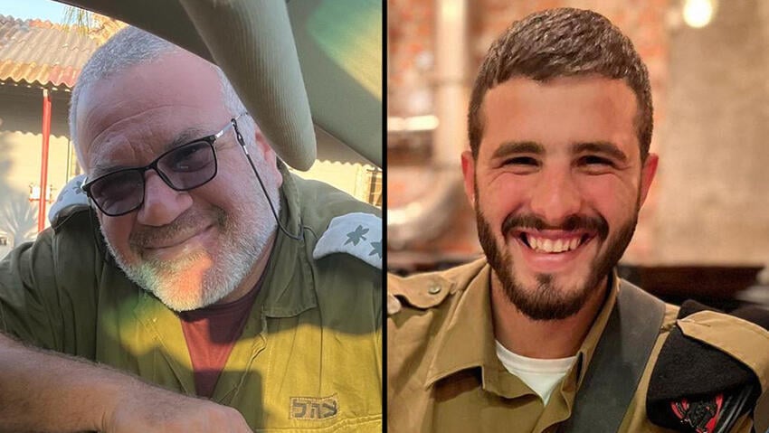 Lt. Col. (res.) Yochai Gur Hershberg and Sergeant First Class (res.) Yehonatan Malka (Photo: IDF Spokesperson's Unit) יהונתן מלכה ז"ל, סא"ל (במיל') יוחאי גור הרשברג ז"ל