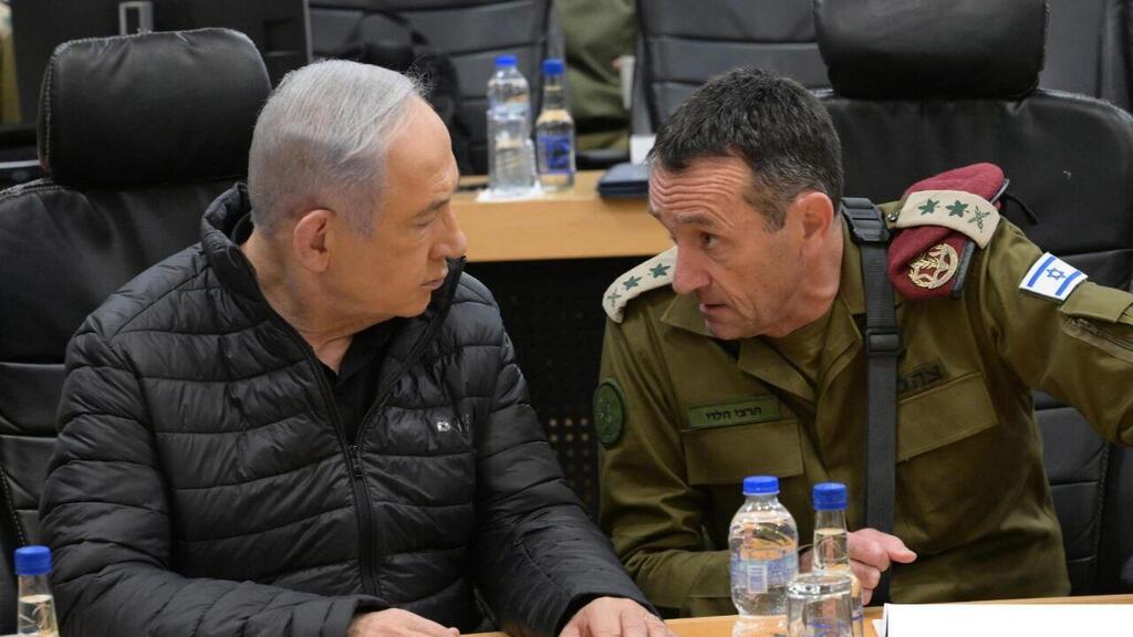 Prime Minister Benjamin Netanyahu and Chief of Staff Herzi Halevi (Photo: GPO) ראש הממשלה בנימין נתניהו, שר הביטחון יואב גלנט והרמטכ"ל רב-אלוף הרצי הלוי בהערכת מצב בצפון