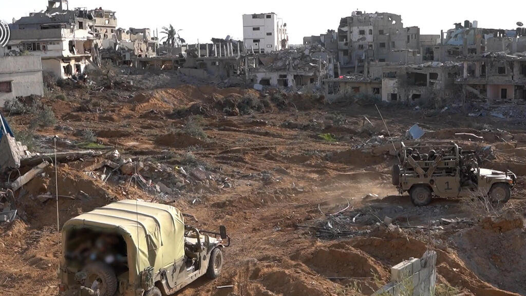 Once terror organizations stronghold, reduced to ruins (Photo: IDF Spokesperson's Unit) תיעוד מהזיהוי של גדוד האיסוף 414 ותקיפת המחבל על ידי מסוק קרב