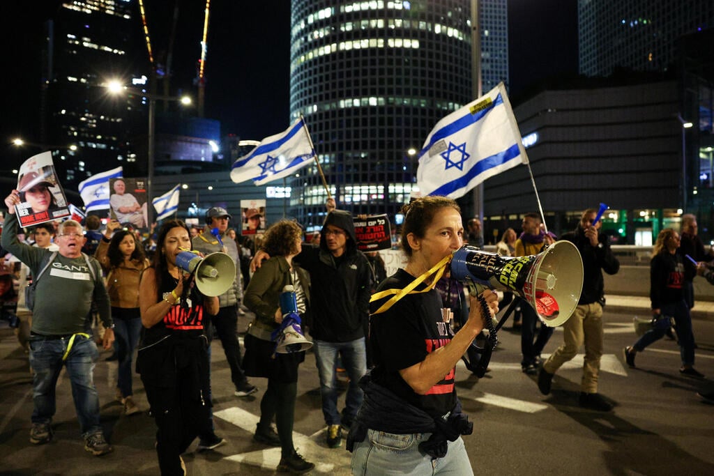 צילום: REUTERS/Violeta Santos Moura מחאה בתל אביב