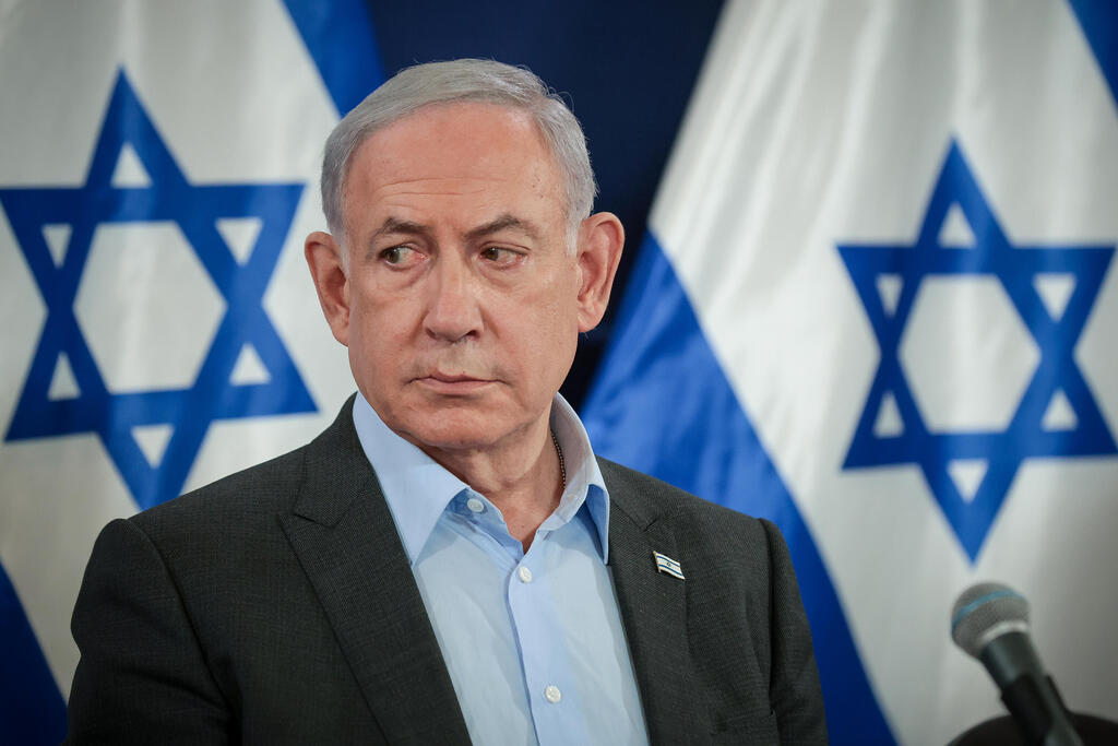 נתניהו. בדרום אפריקה מסמנים את סיפור "עמלק" (צילום: נעם ריבקין פנטון) בנימין נתניהו, יואב גלנט ובני גנץ