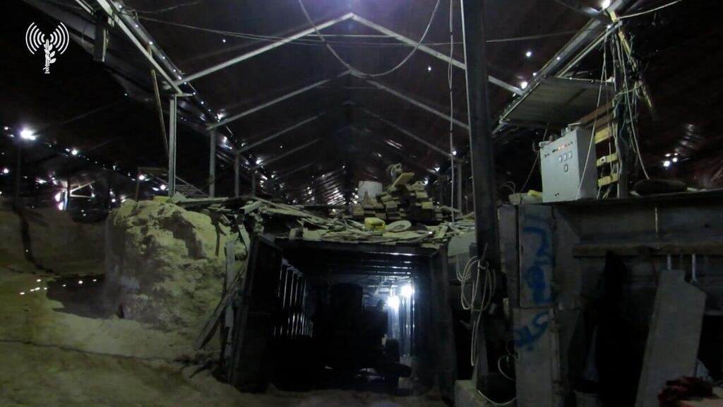 תשתית ענקית של טרור שנבנתה במשך שנים (צילום: דובר צה"ל ) תיעוד: חשיפת מנהרת הטרור הגדולה ביותר ברצועת עזה
