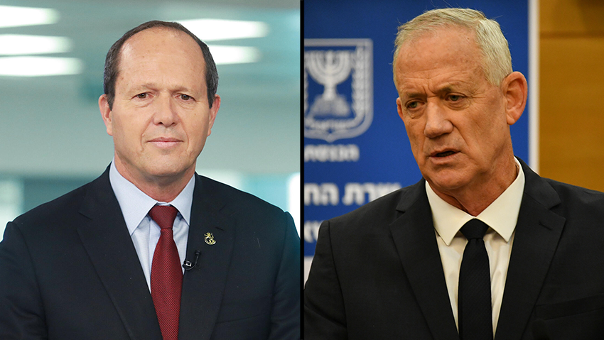 גנץ וברקת (צילום: יואב דודקביץ, דנה קופל ) בני גנץ ו ניר ברקת