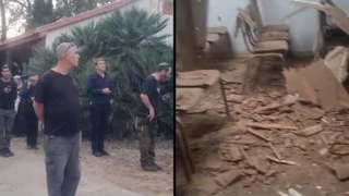 תיעוד מבית כנסת בסעד שנפגע מרקטה