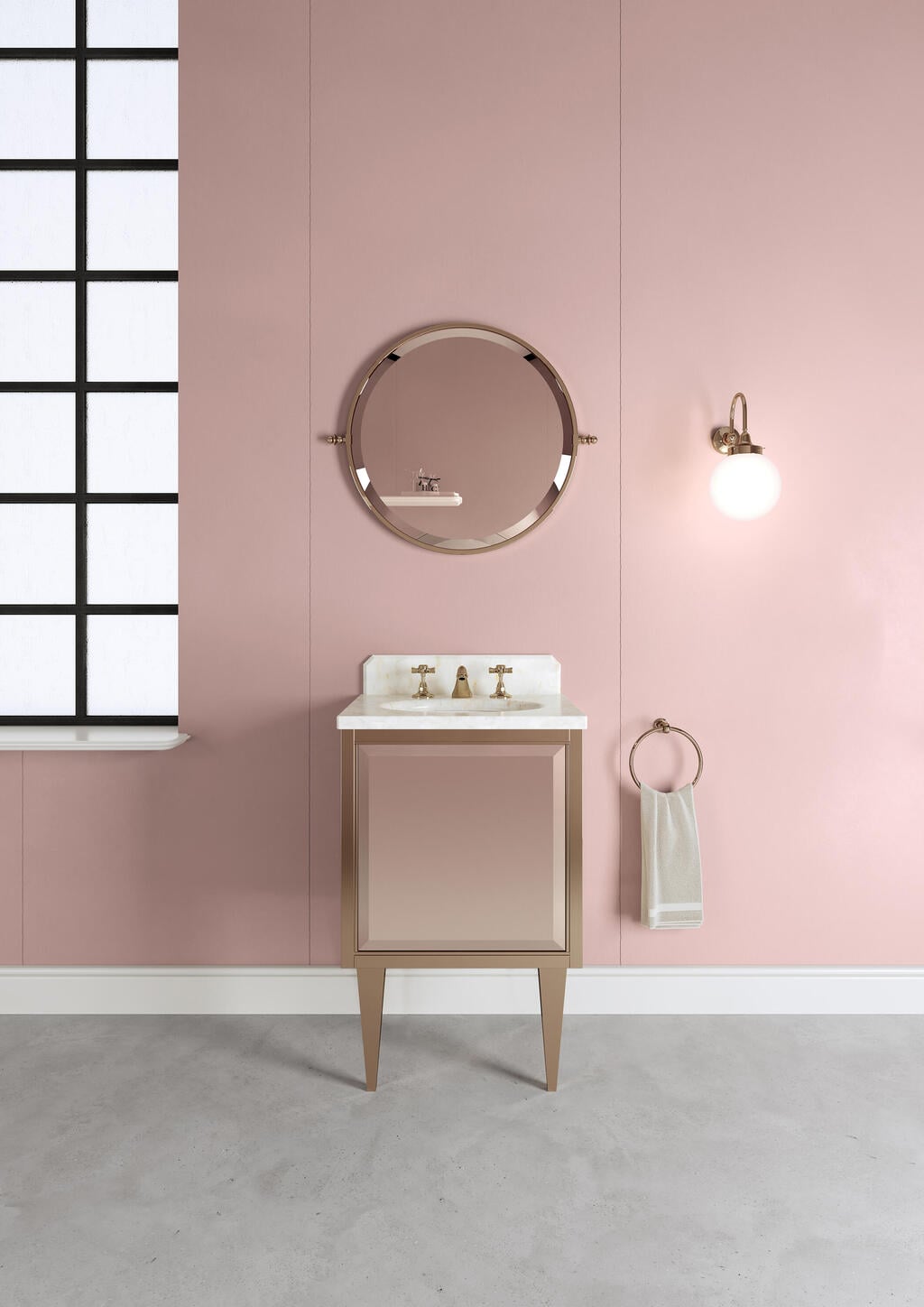 ורוד פוסט-ברבי בחדר הרחצה, HeziBank Devon&Devon vanity (צילום: Devon&Devon) ורוד פוסט-ברבי בחדר הרחצה, HeziBank Devon&Devon vanity
