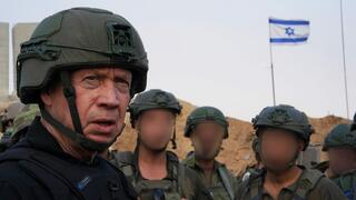 שר הביטחון גלנט בציר צלאח א׳-דין ברצועת עזה