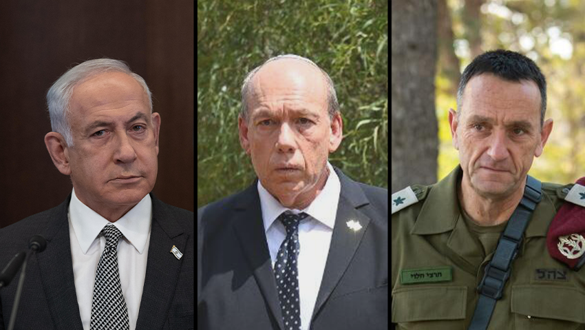"שתפו פעולה". המכתב של אנגלמן להלוי ונתניהו (צילום: דובר צה"ל, יאיר שגיא, EPA) הרצי הלוי, מתניהו אנגלמן, בנימין נתניהו