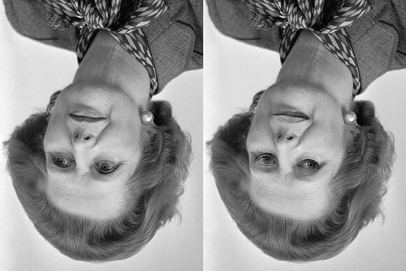 Upside down Thatcher (Photo: Wikipedia, taken from a photo by Rob Bogaerts) Upside down Thatcher