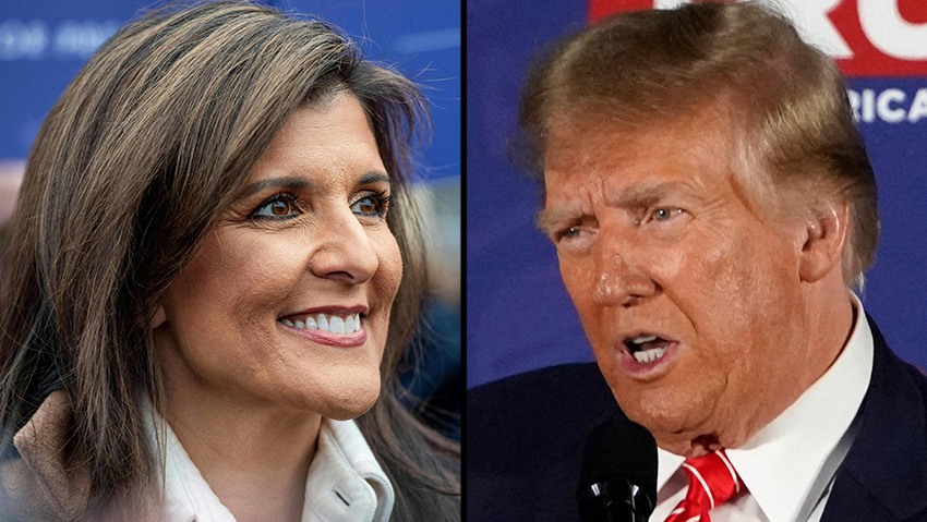 Niki Haley and Donald Trump are still in the race (Photo: TIMOTHY A. CLARY / AFP, Joseph Prezioso / AFP) דונלד טראמפ ארה"ב