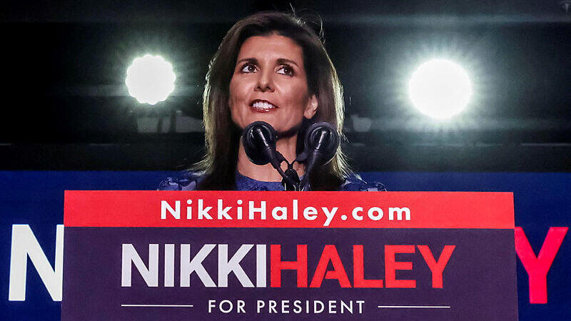 The next competitive contest is scheduled for Feb. 24 in South Carolina, where Niki Haley was born and served two terms as governor (EPA) ניקי היילי לאחר שהפסידה בפריימריז בניו המפשייר לדונלד טראמפ