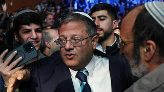 איתמר בן-גביר ושלמה קרעי ב כנס לניצחון ישראל להתיישבות ברצועת עזה
