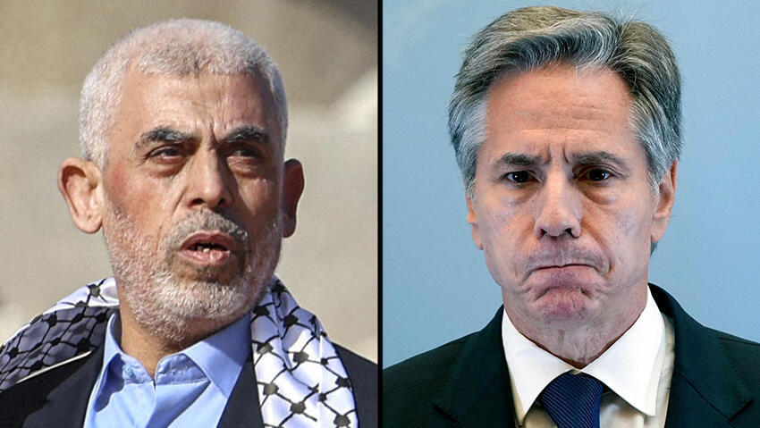 בלינקן וסינוואר. "כל העולם תומך בעסקה" 