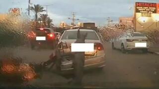 תיעוד: נפילת רסיס רקטה על רכב בראשון לציון 
