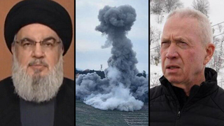 Hezbollah Secretary-General Hassan Nasrallah and Defense Minister Yoav Gallant 