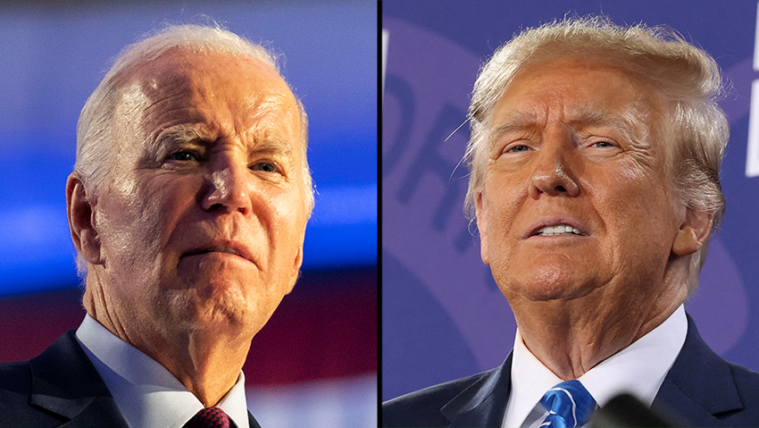 U.S. President Joe Biden, Donald Trump (Photo: Alex Brandon/AP, Stephanie Scarbrough/AP) ג'ו ביידן, דונלד טראמפ
