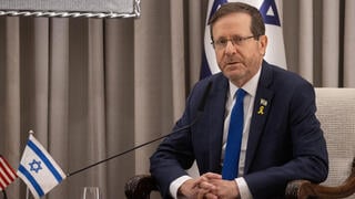 יצחק הרצוג ואנתוני בלינקן בפגישתם ביום ה-124 למלחמה