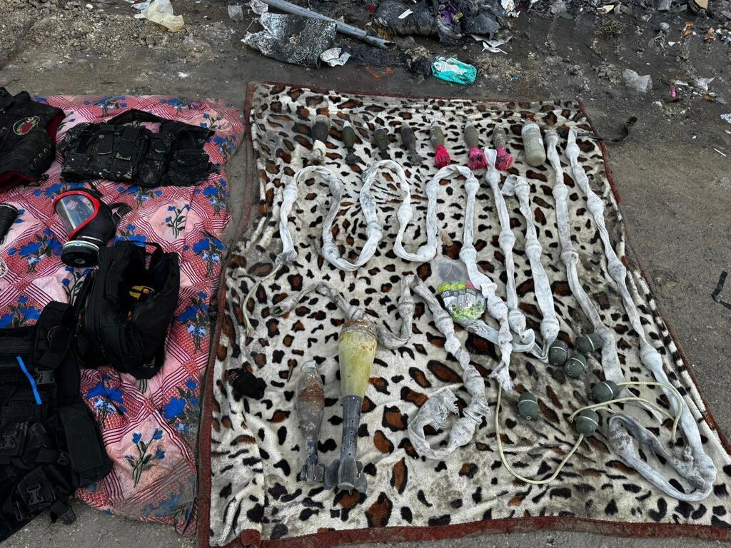 Weapons seized by IDF forces operating at UNRWA HQ in Gaza City 