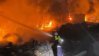 תיעוד הנזק מתקיפה בא-נבטיה בדרום לבנון
