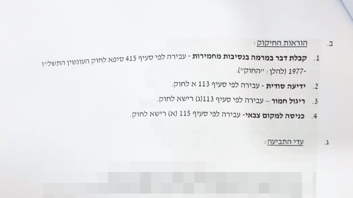 סעיפי האישום נגד הקצין המתחזה כתב האישום של הקצין המתחזה