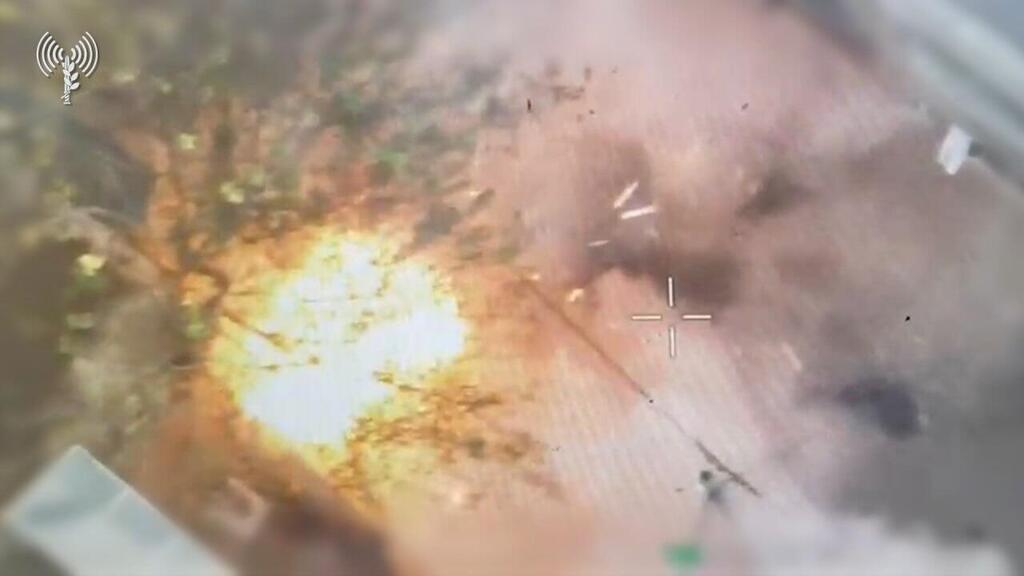 IDF strikes terrorists moving explosives on a motorcycle in Khan Younis (Photo: IDF) תיעוד מתקיפת מחבלים ששינעו מטענים וזוהו על ידי לוחמי יחידה 414 ותקיפות צה"ל ברצועת עזה