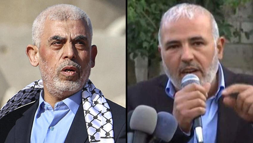 Former cellmates: Sinwar and Mansour (Photo: AFP) Former cellmates: Sinwar and Mansour