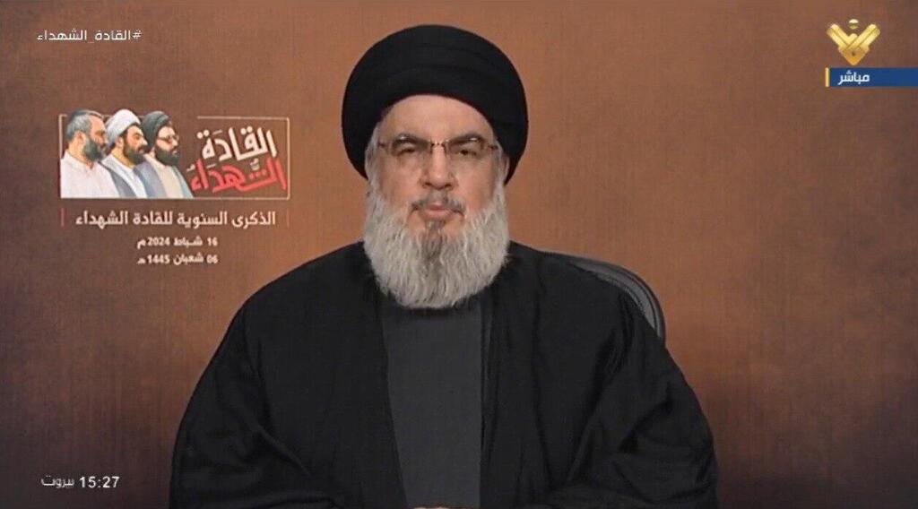 Hezbollah Secretary-General Hassan Nasrallah נאום נסראללה מטקס לזכר "המפקדים השהידים"
