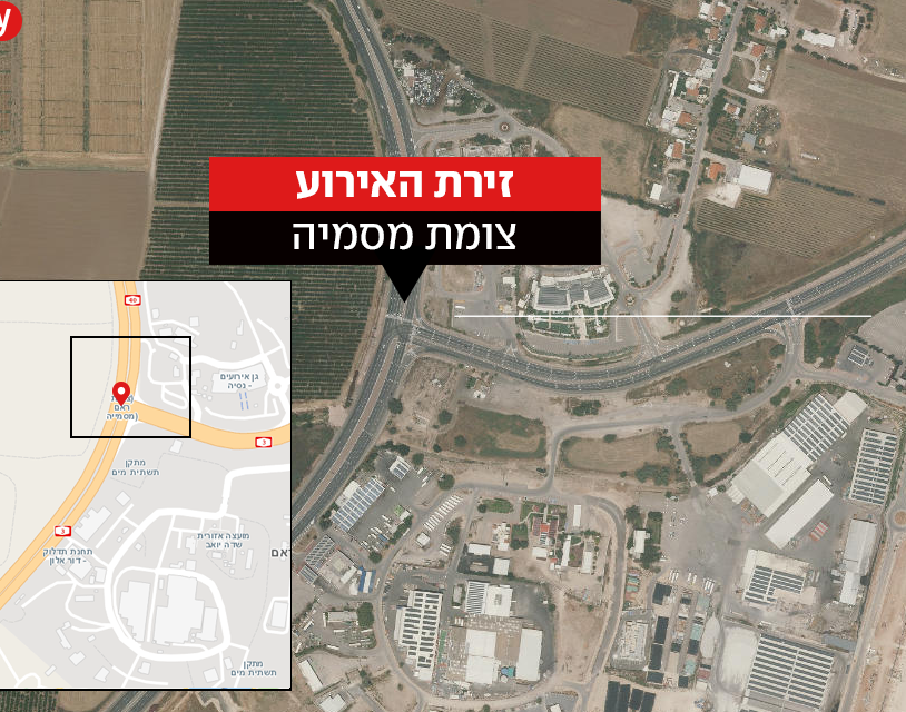 מפת הפיגוע בצומת מסמיה