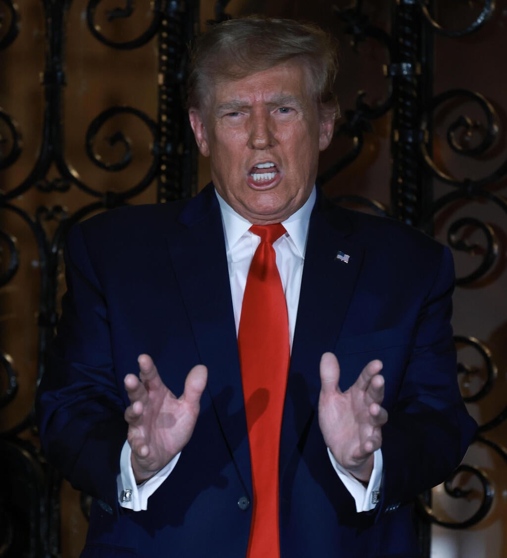 Donald Trump speaks after New York judge who ordered him to pay $355 million and barred him from running New York businesses for fraudulently inflating net worth (Photo: Joe Raedle / Getty Images) Donald Trump speaks after New York judge who ordered him to pay $355 million and barred him from running New York businesses for fraudulently inflating net worth