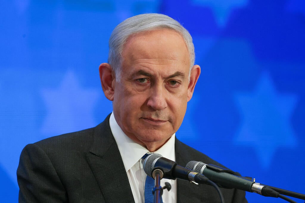 Criticized for insufficient mandate, Benjamin Netanyahu (Photo: REUTERS/Ronen Zvulun) ראש הממשלה בנימין נתניהו ועידת הנשיאים של הארגונים היהודיים