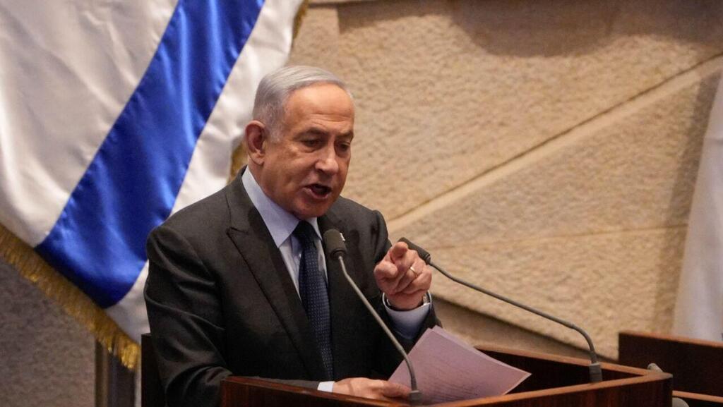 נתניהו. גלנט קרא לו להוביל מהלך שיביא להסכמות על חוק הגיוס (צילום: שלו שלום) מליאת הכנסת חברי הכנסת מצביעים נגד עופר כסיף
