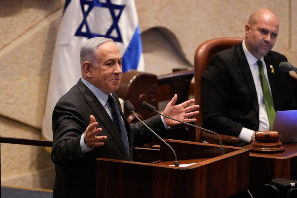 נתניהו. משבר פוליטי רב-ממדי (צילום: שלו שלום) מליאת הכנסת חברי הכנסת מצביעים נגד עופר כסיף