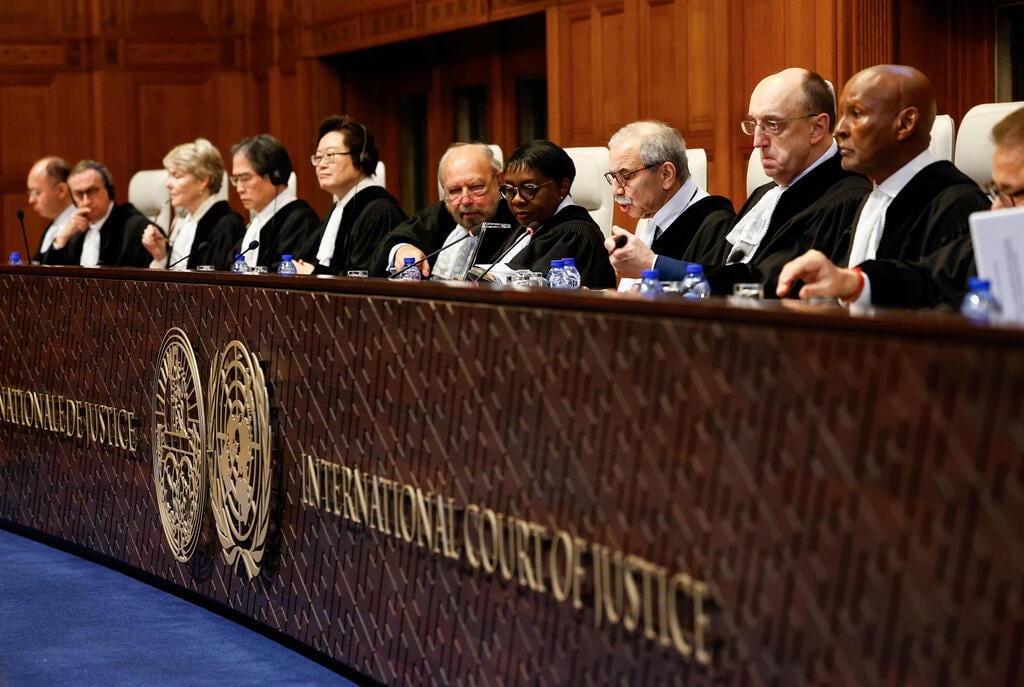 Palestinians pushing for ICJ arrest warrants (Photo: REUTERS/Piroschka van de Wouw) בית הדין בהאג