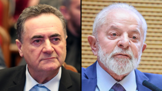 נשיא ברזיל לואיז אינסיו לולה דה סילבה  ו ישראל כץ עם שגריר ברזיל בישראל