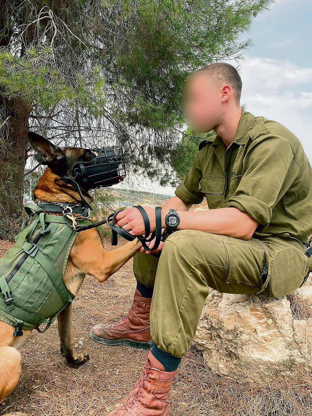 Sergeant N. with Rico (Photo: IDF Spokesperson's Unit) סמל נ' עם ריקו