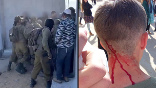 תיעוד: חיילים מפעילים אלימות קשה כלפי המוחים נגד מעבר סיוע הומניטרי לרצועת עזה במעבר כרם שלום