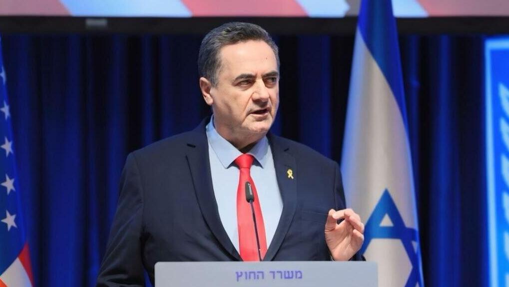שר החוץ כ"ץ. "התקשורת הערבית מייצרת בורות" (צילום: סיון שחור, לע"מ) ישראל כ"ץ בכינוס השנתי ה-49 של ועידת הנשיאים