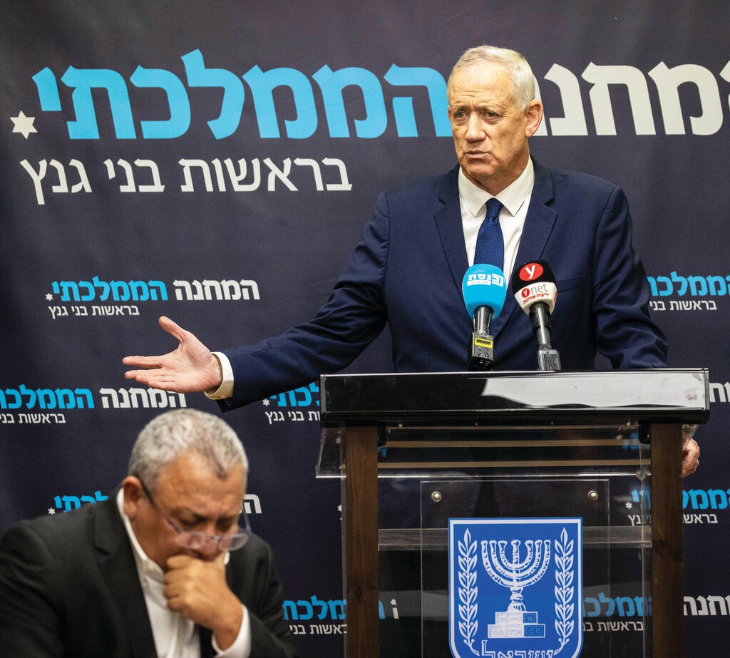 "חייבים להציב קווים אדומים". גנץ ואיזנקוט | צילום: עמית שאבי yk13819398