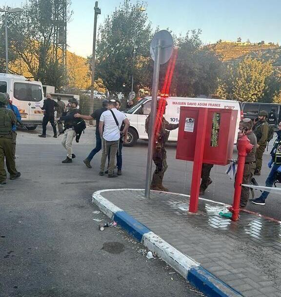 Site of attack in Eli זירת הפיגוע בעלי