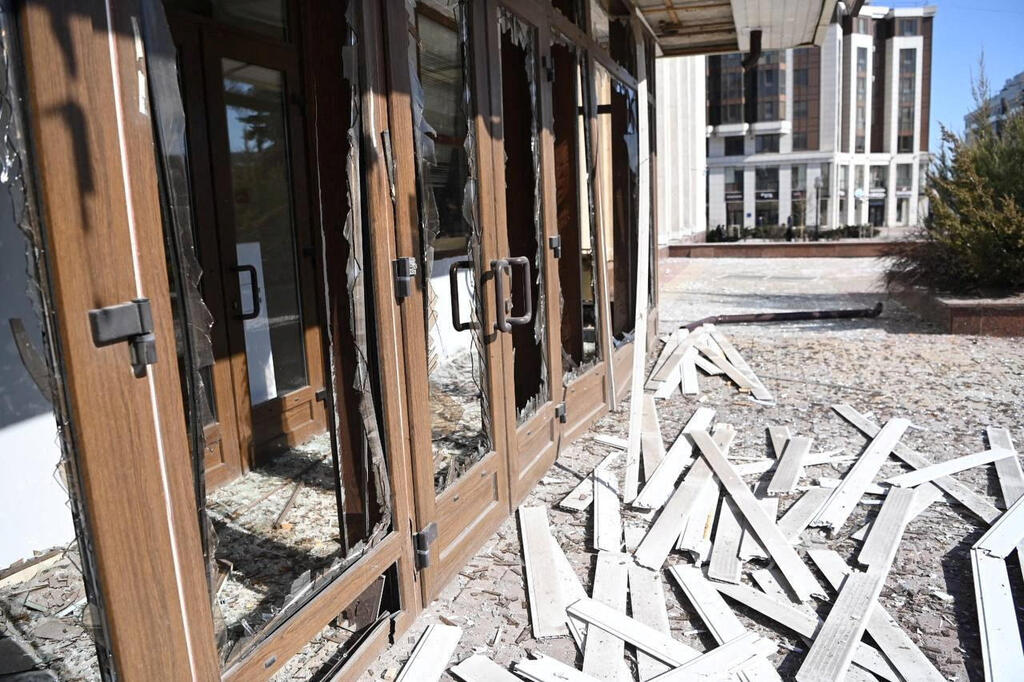 צילום: Mayor of Belgorod City Valentin Demidov via Telegram/Handout via REUTERS נזקי תקיפה אוקראינית ירי כטב"מים כטב"ם מחוז בלגורוד ב רוסיה